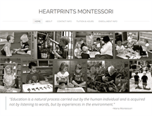 Tablet Screenshot of heartprintsmontessori.com